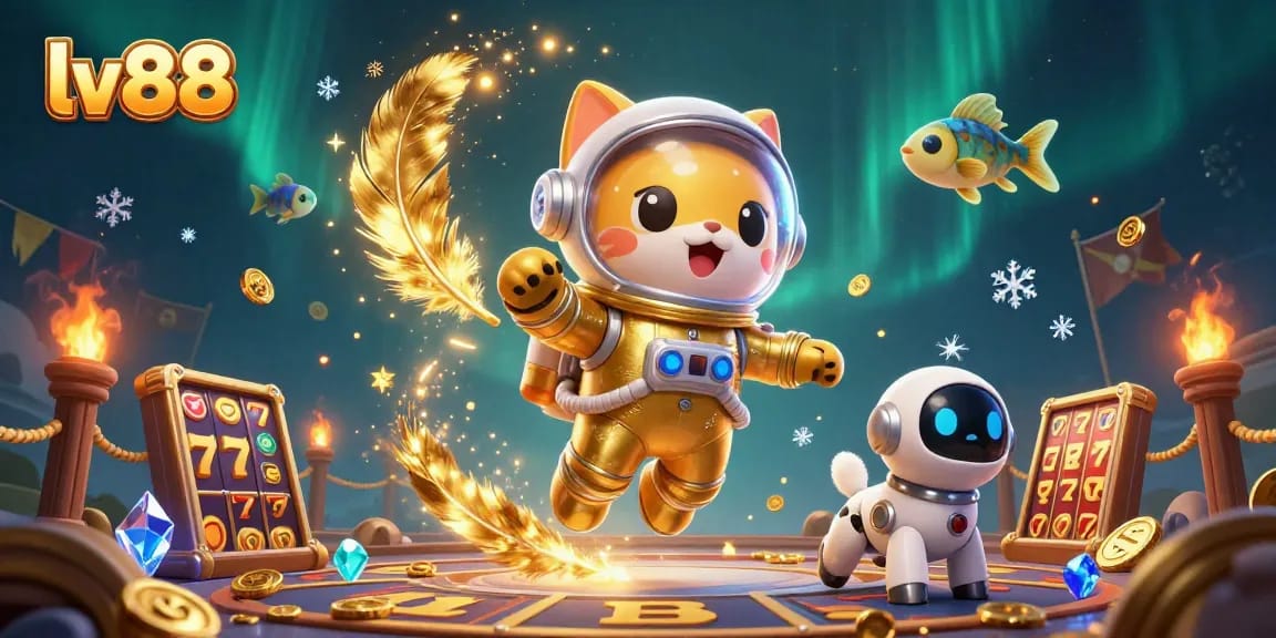 Engage in thrilling gameplay at lv88, where astronauts and games collide in a cosmic scene!