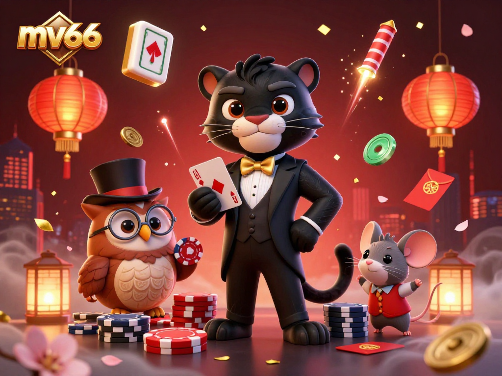 Engage in thrilling card games with mv66 featuring a black panther dealer, lucky mouse, and more!