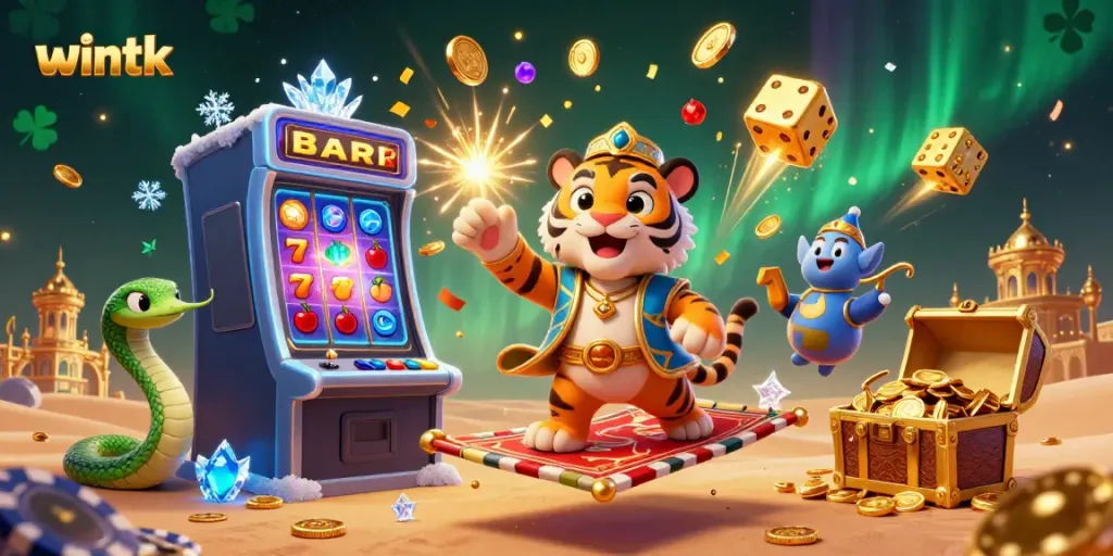 Experience thrilling casino adventures with wintk featuring a vibrant tiger sultan and jackpot visuals.