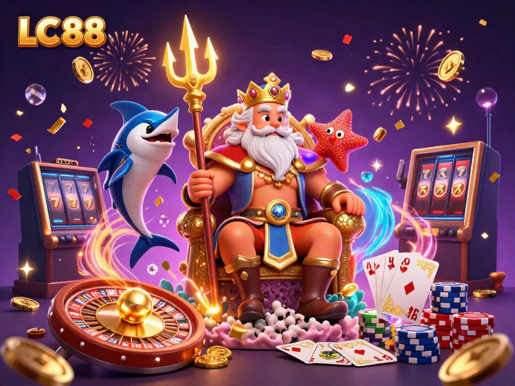 Experience excitement at LC 88 with vibrant casino games and captivating characters in action.