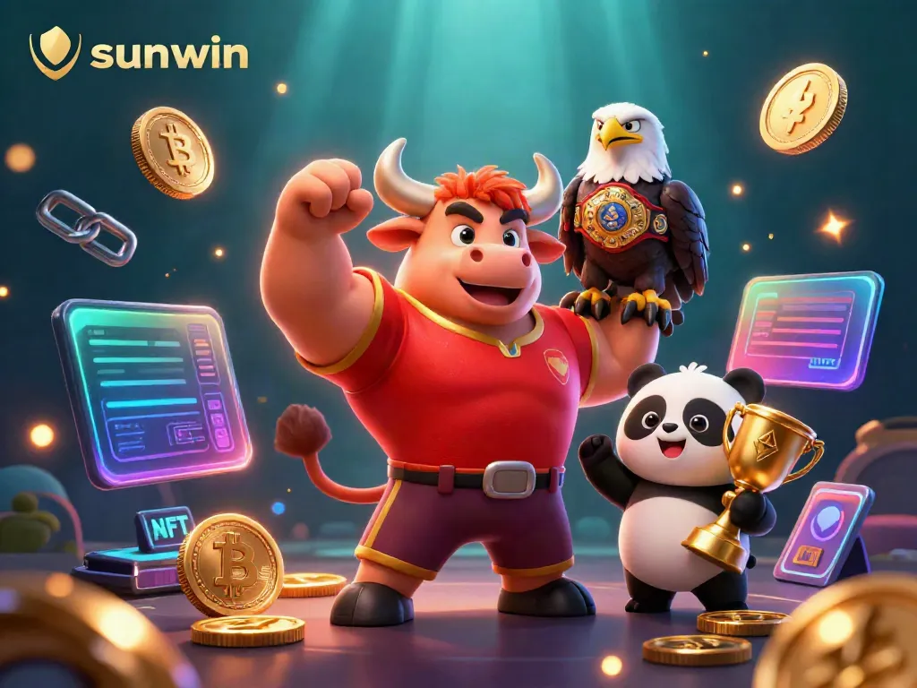 Experience exciting wins with sunwin in this vibrant casino-themed illustration.
