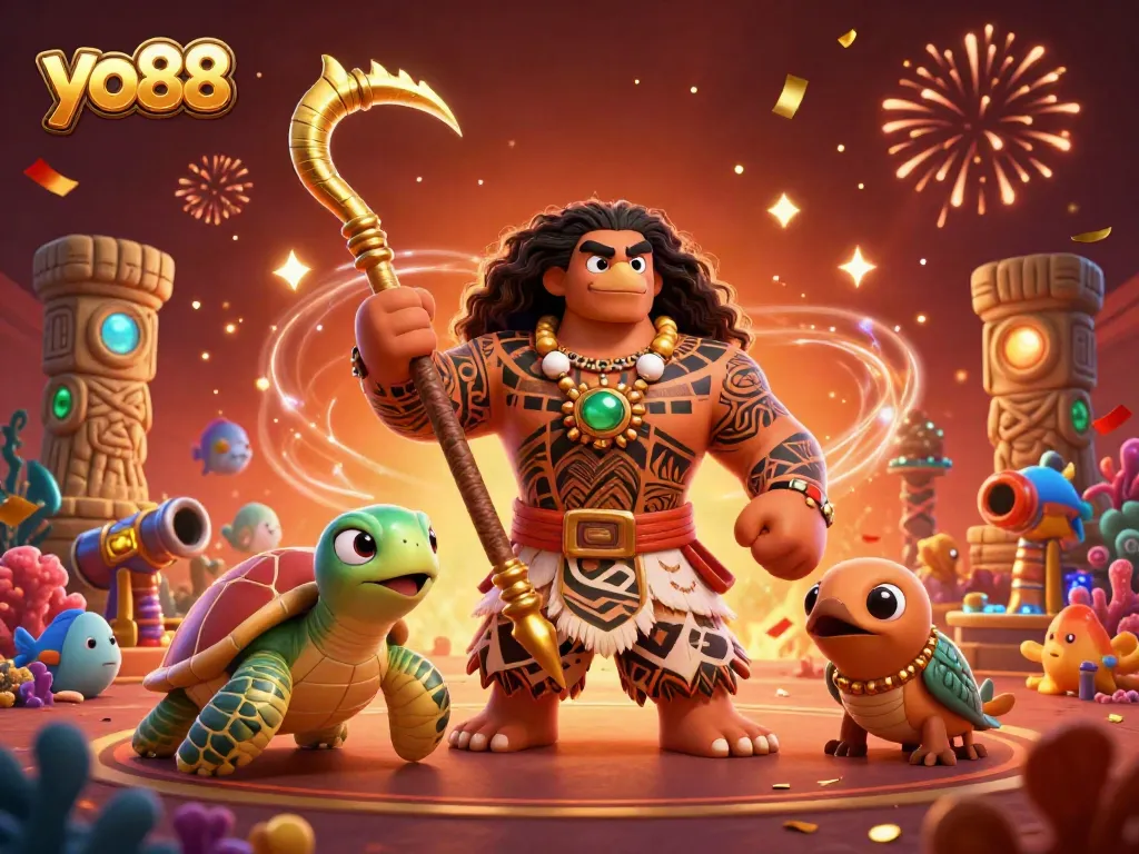 Experience the excitement of yo88's underwater casino adventure with vibrant characters and thrilling game elements.