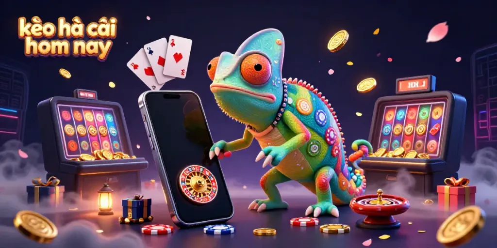 Engaging chameleon casino owner captures golden coins amid dynamic kèo nhà cái hôm nay scene