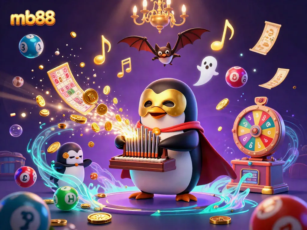 Experience the thrilling magic of mb88 with vibrant lottery elements and lively characters in dynamic action.