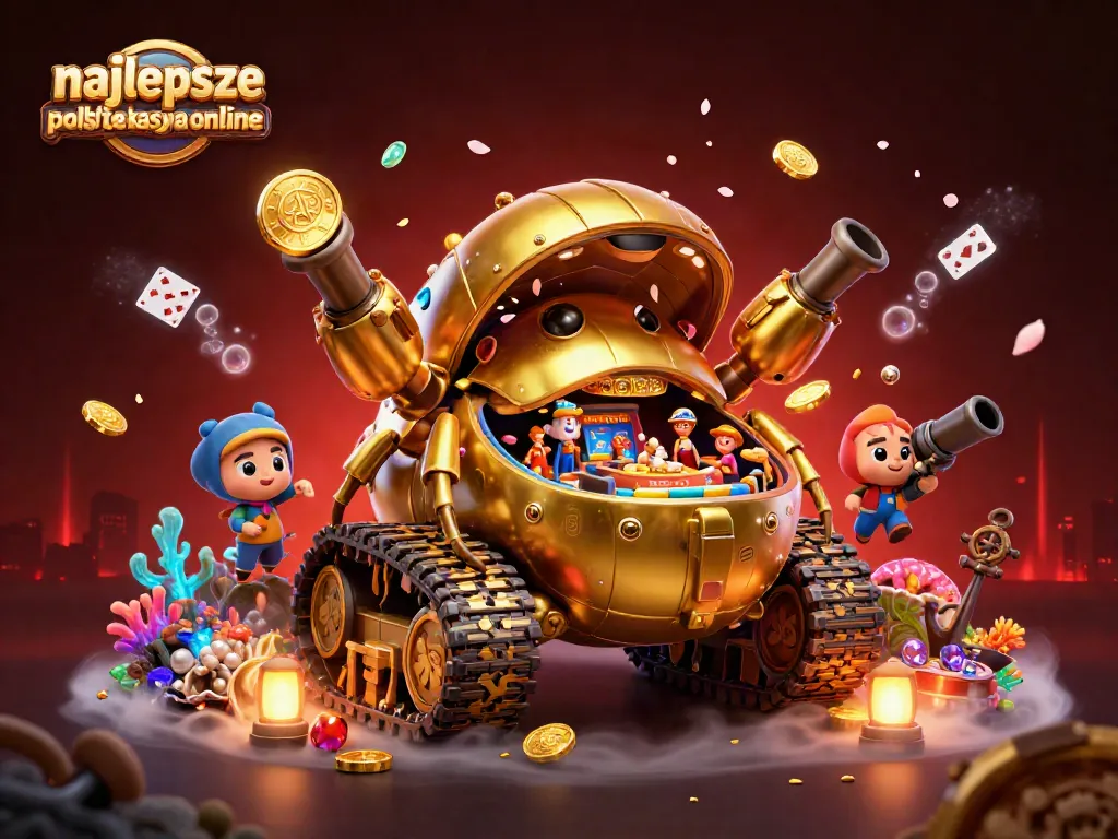 Engage with najlepsze polskie kasyna online in this vibrant 3D casino scene filled with excitement.