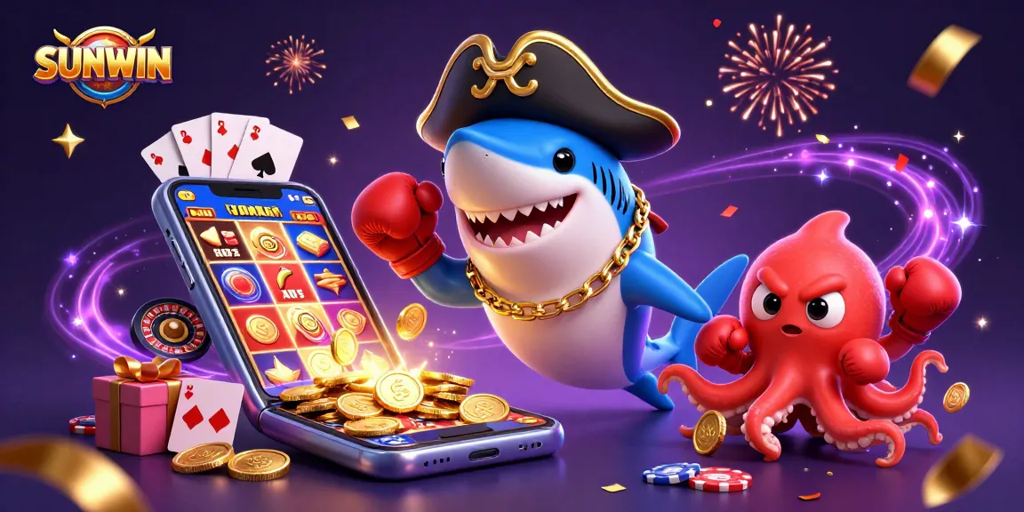SUNWIN offers an exciting casino experience with vibrant cartoon characters and colorful slot games.