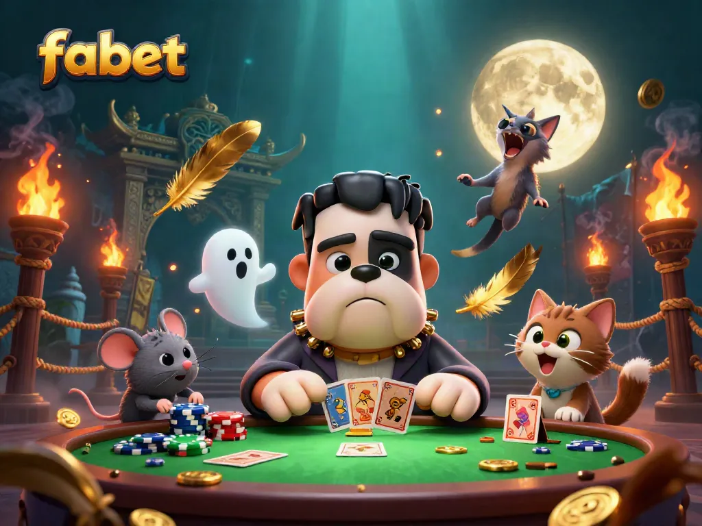 Join the excitement at fabet with a 3D cartoon monster dealer, ghostly chips, and vivid casino elements.