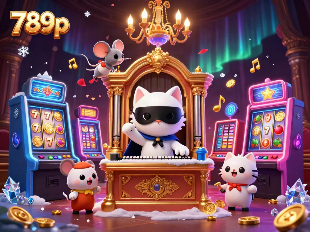 Engage in the vibrant casino atmosphere of 789p with dynamic slot action and whimsical characters.