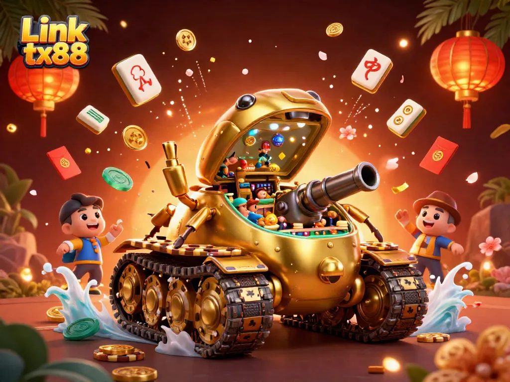Experience exciting gameplay with Link tx88, featuring a vibrant casino and dynamic confetti cannons.