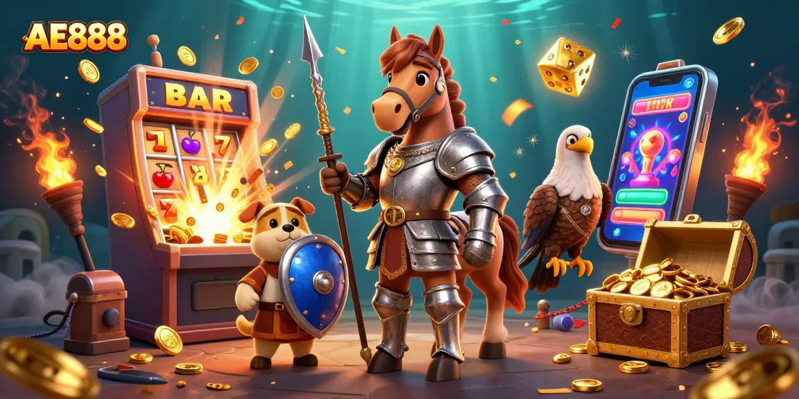 Experience the AE888 jackpot excitement with dynamic gaming elements and heroic characters.