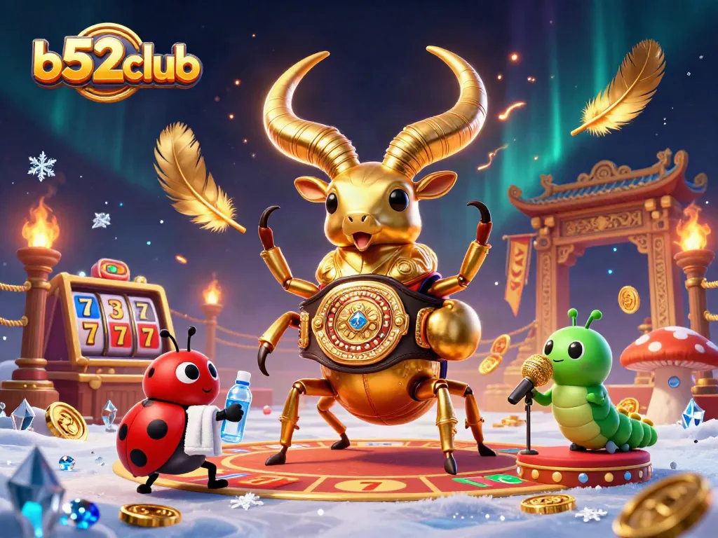 Engage with the vibrant b52club casino scene featuring unique game elements and colorful characters.