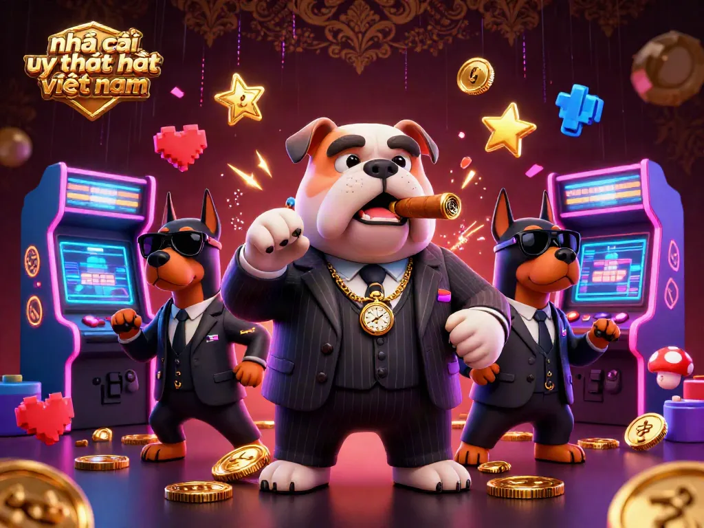 Play at nhà cái uy tín nhất việt nam with vibrant 3D characters and casino gaming elements.