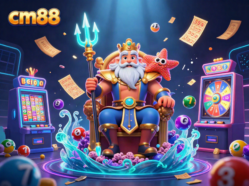 Engage with cm88's vibrant lottery and gaming scene featuring Neptune and exciting elements.