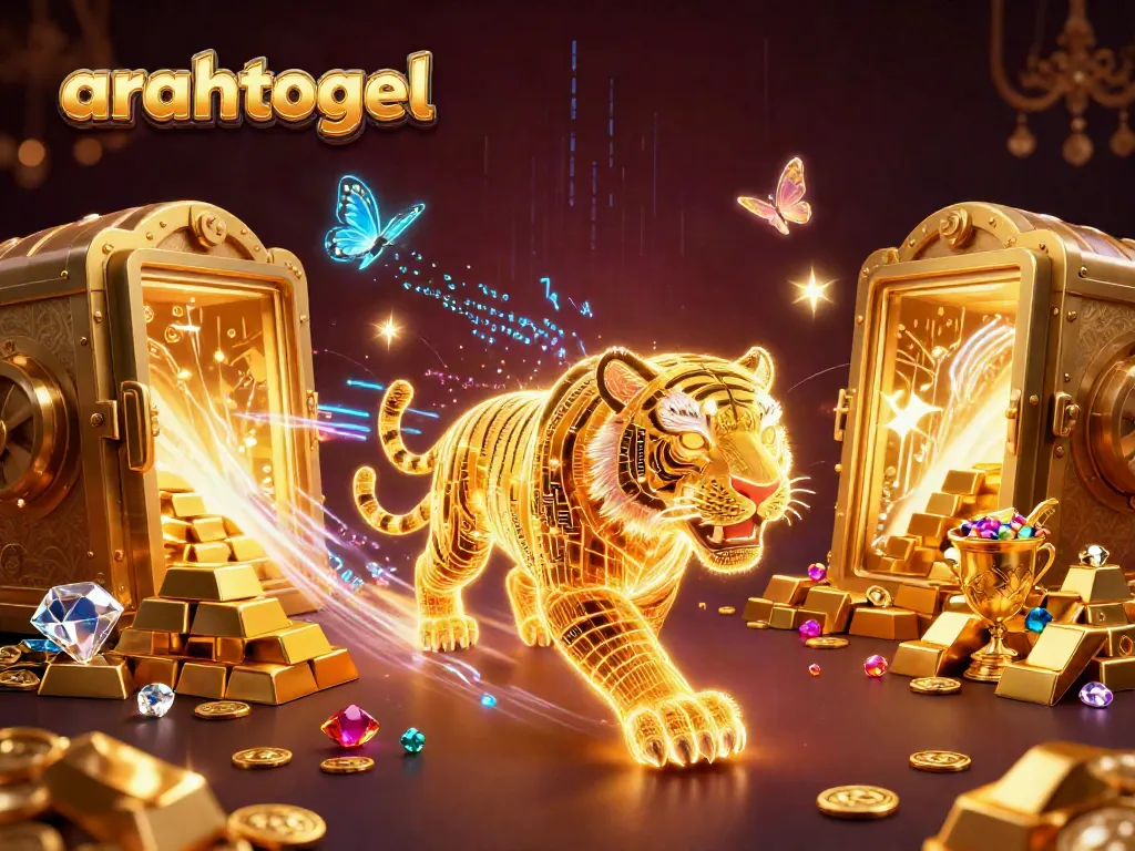 Win big with arahtogel's secure gaming environment featuring a dynamic casino scene.