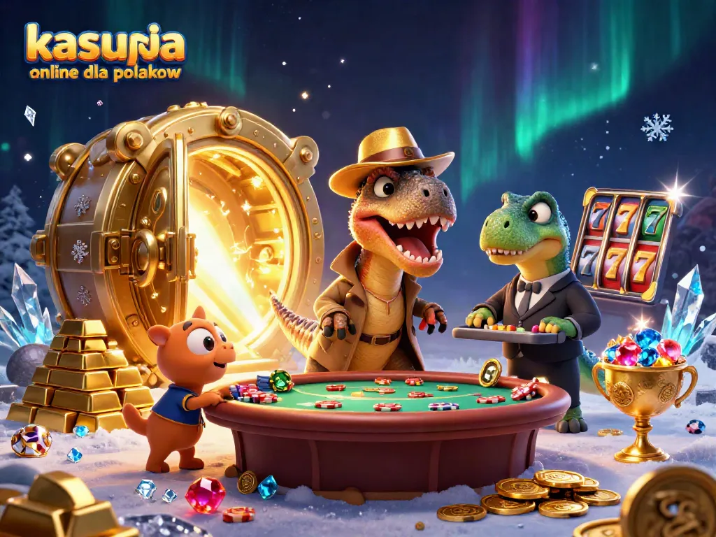 Engage with kasyna online dla polakow while a velociraptor discreetly counts cards at blackjack.