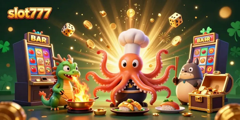 Experience thrilling action in slot777 with vibrant characters and jackpot excitement.