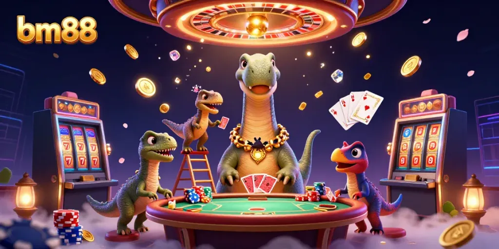 Experience excitement with bm88 in a vibrant casino scene filled with stunning characters and game elements.