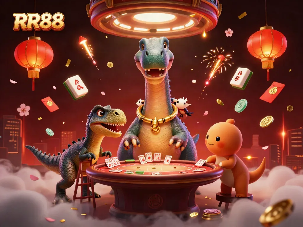 Experience thrilling gaming at RR88 with a brontosaurus dealer and raptor managing cards