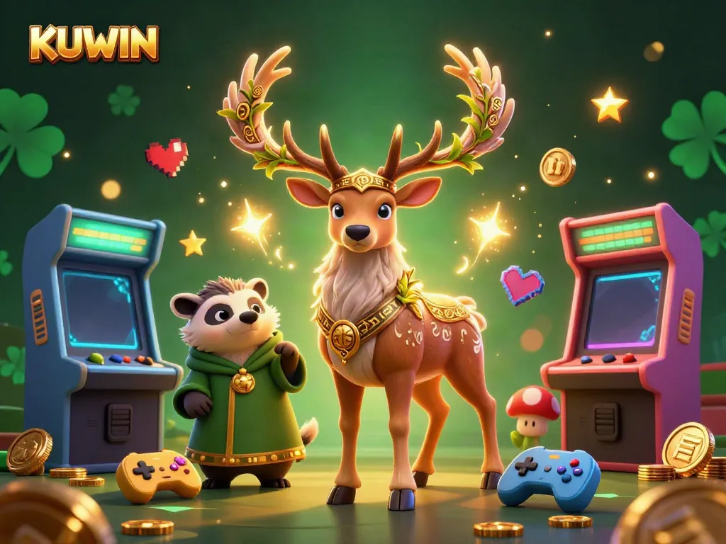 Engage in thrilling gaming adventures with KUWIN’s vibrant cartoon casino scene featuring enchanting characters.
