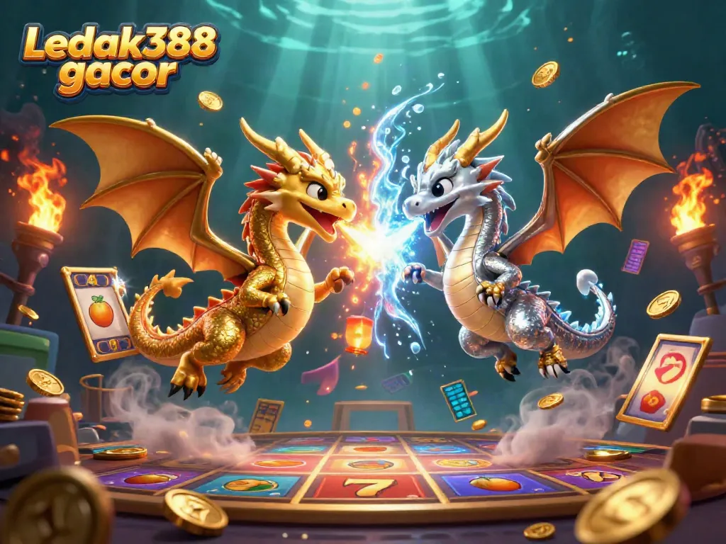 Experience the excitement of Ledak388 gacor with dynamic slot game elements and mythical dragons.
